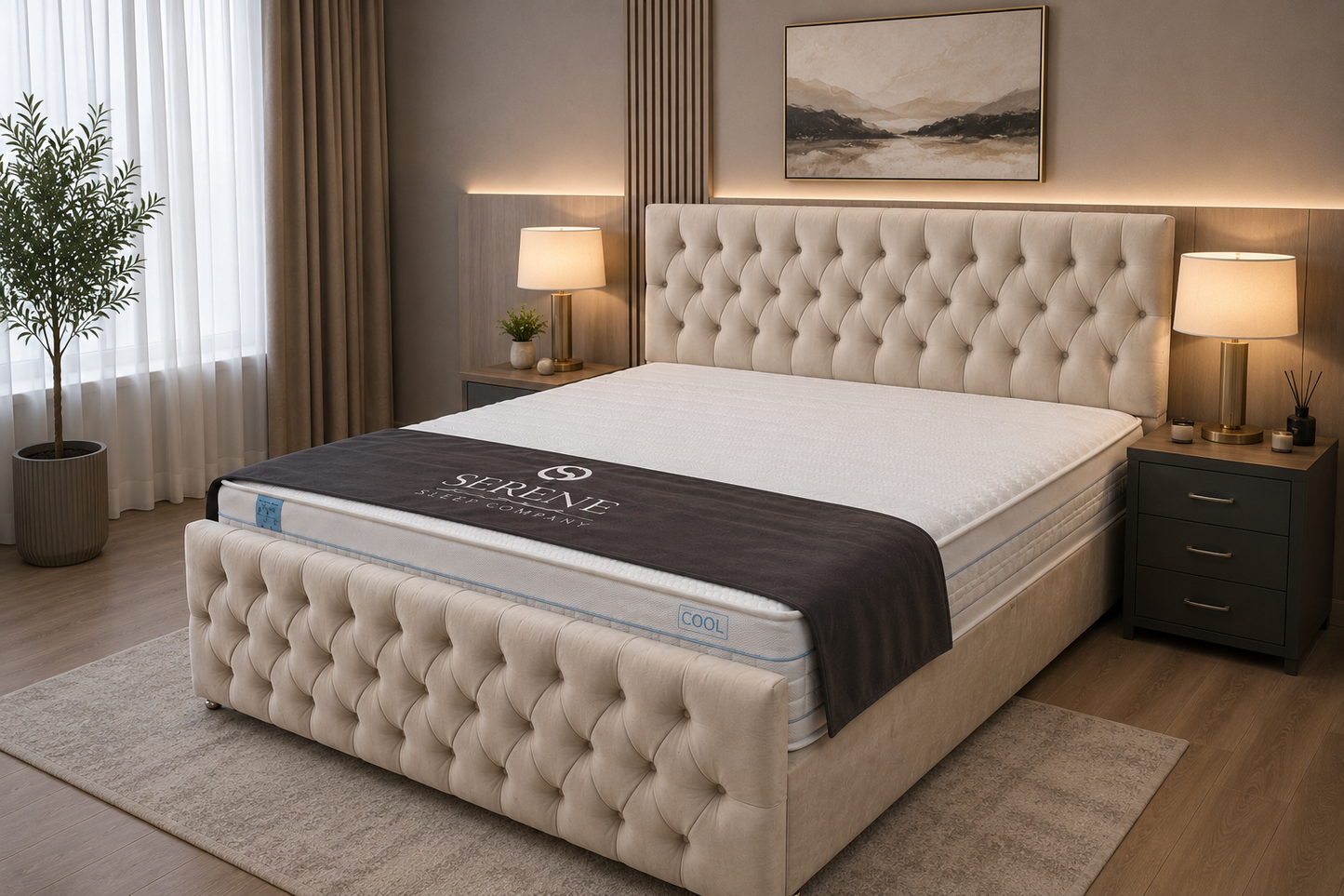 Divan Bed With Kickboard and 24'' Headboard