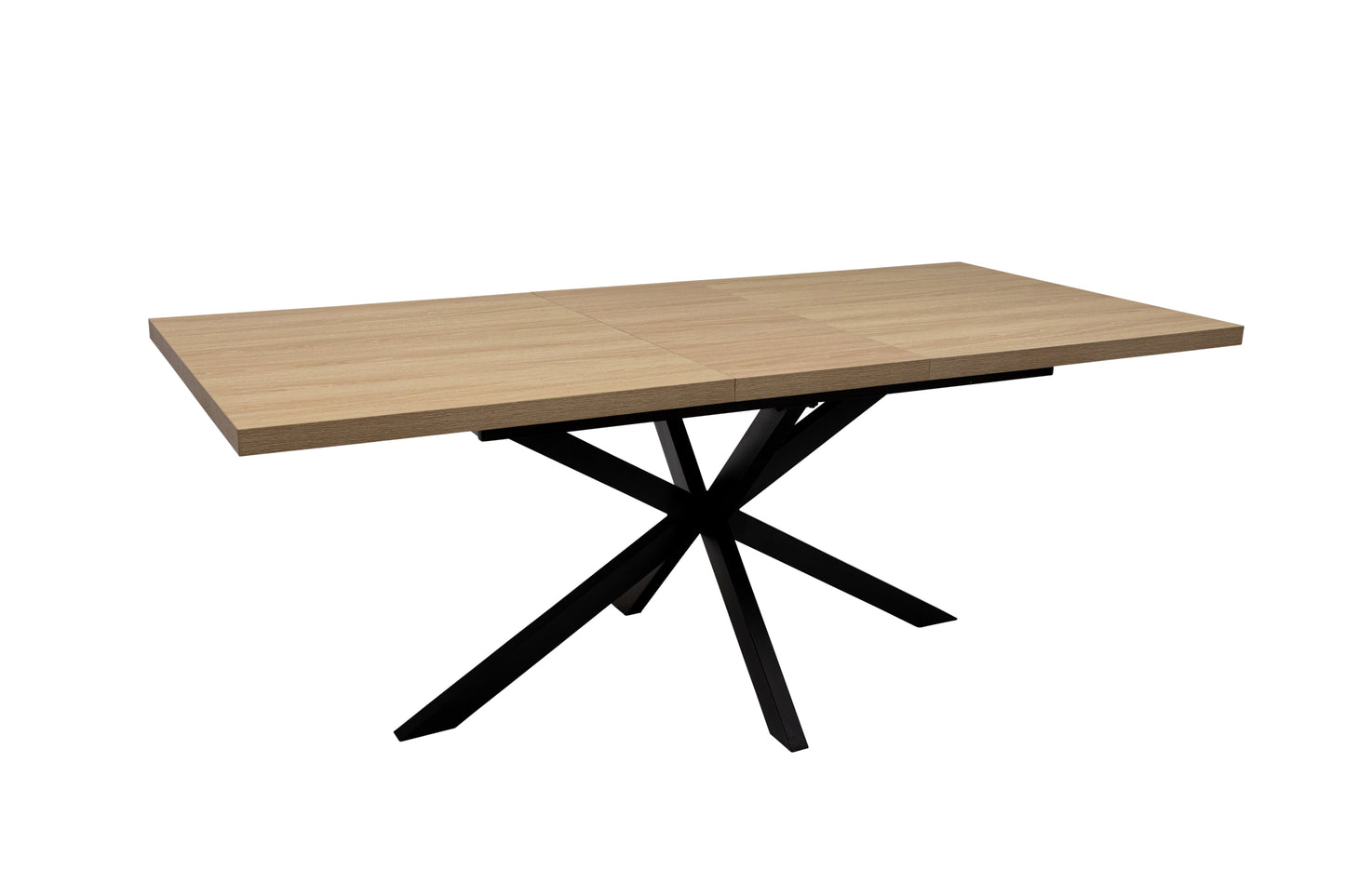 Willow 1.6m Extending (+40cm) Light Oak Dining Table Set + 6x Santorini Dining Chairs
