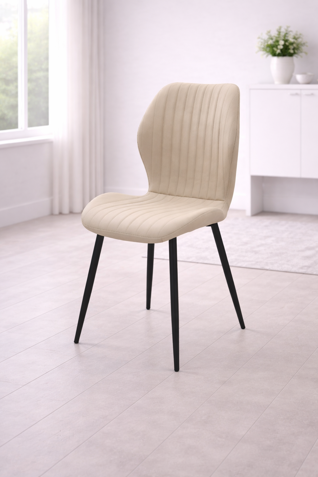 Willow 1.6m Extending (+40cm) Light Oak Dining Table Set + 6x Santorini Dining Chairs