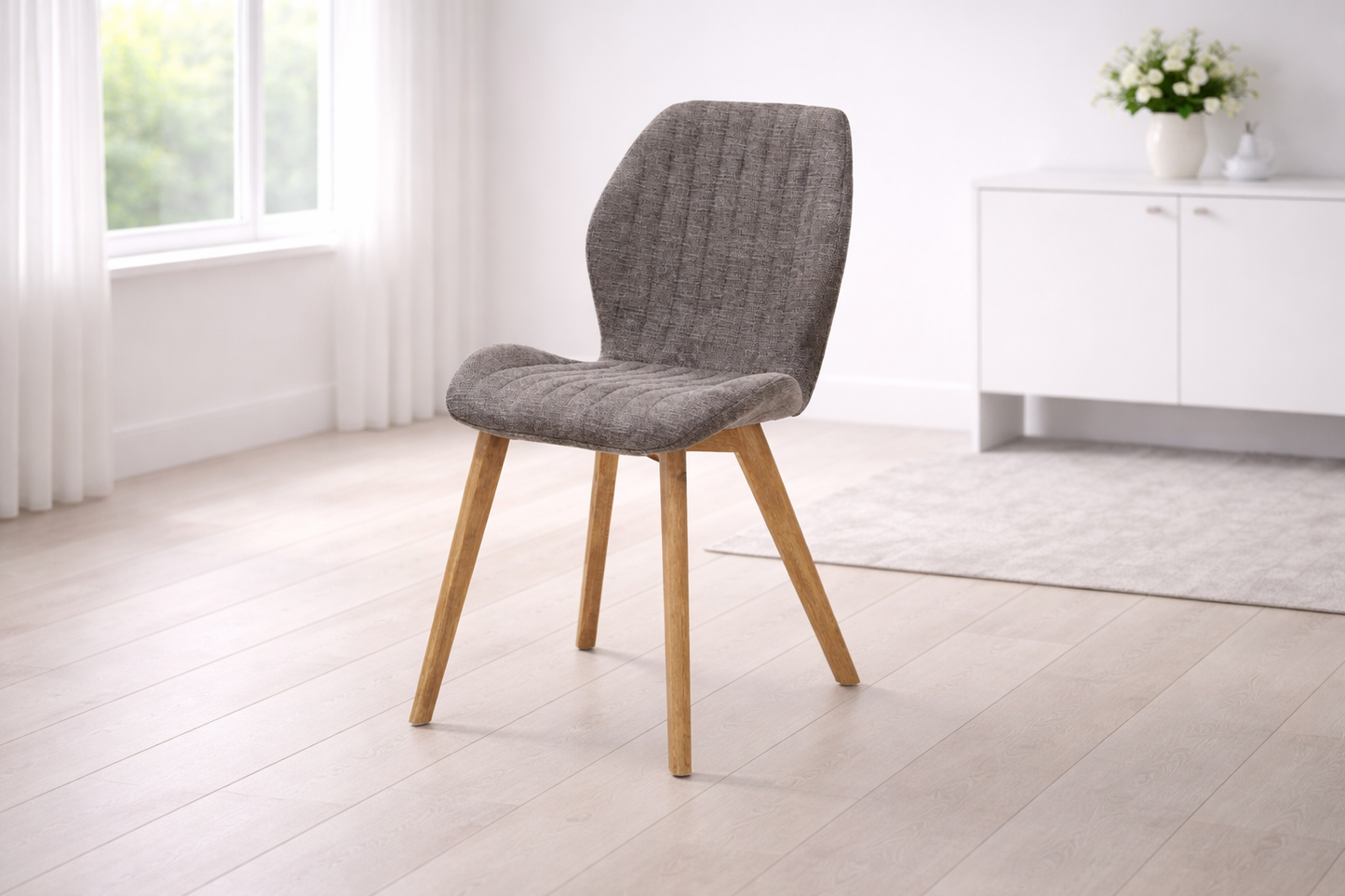 Windsor Grey Fabric Dining Chair