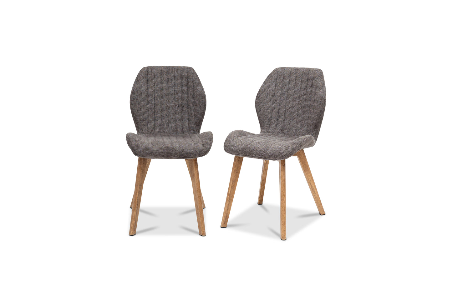 Ashford 1.4m Ash Veneer Dining Table Set + Windsor Grey Fabric Dining Chairs