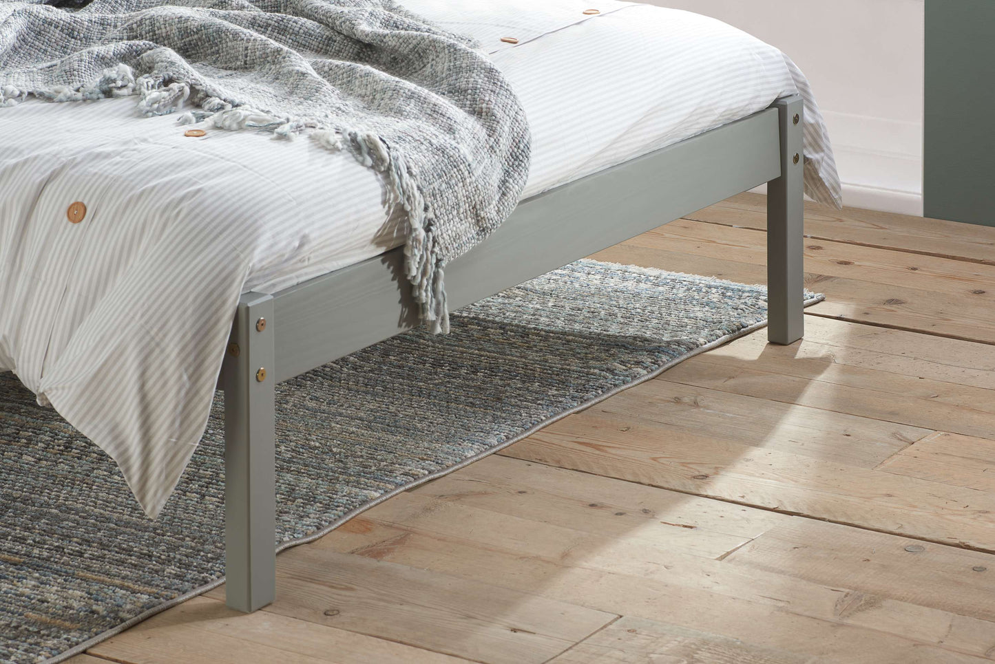Denver Grey Wooden Bed