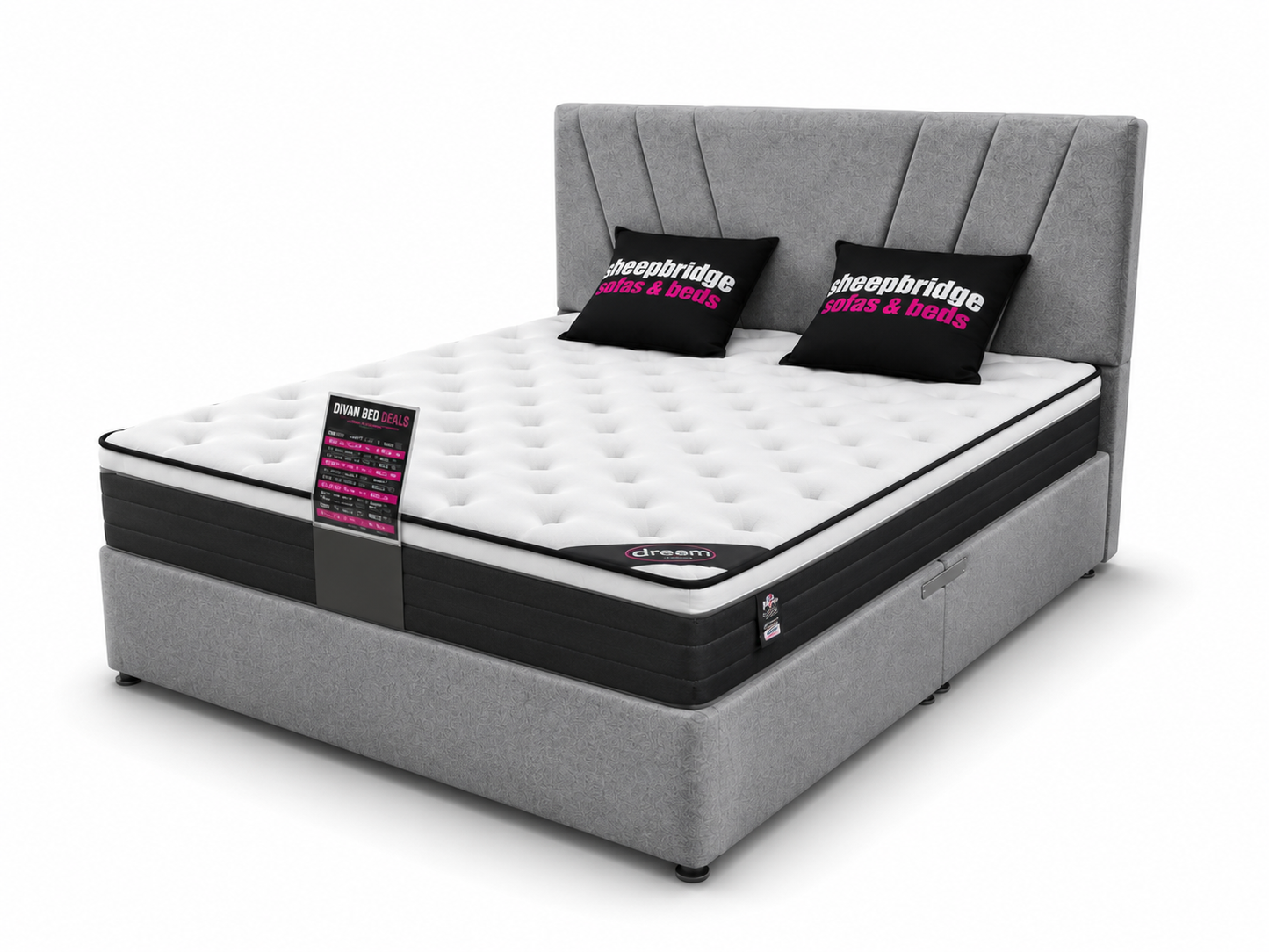 Divan Bed Set Deal - Ibiza Bed + 1000 Pocket Mattress No.6