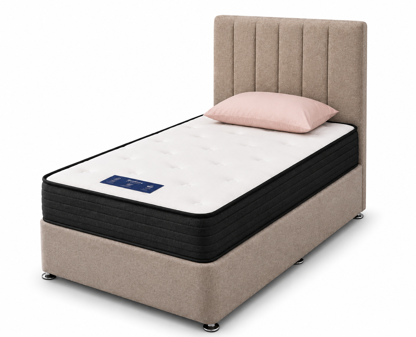 Divan Bedframe with Vertical Headboard No.13