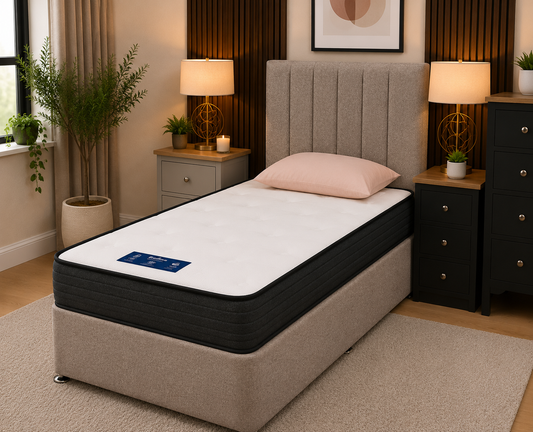 Divan Bedframe with Vertical Headboard No.13