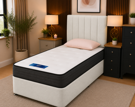 Divan Bedframe with Vertical Headboard No.12