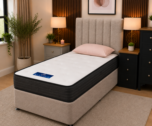 Divan Bedframe with Vertical Headboard No.11