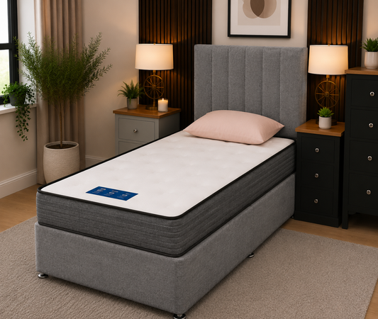Divan Bedframe with Vertical Headboard No.21