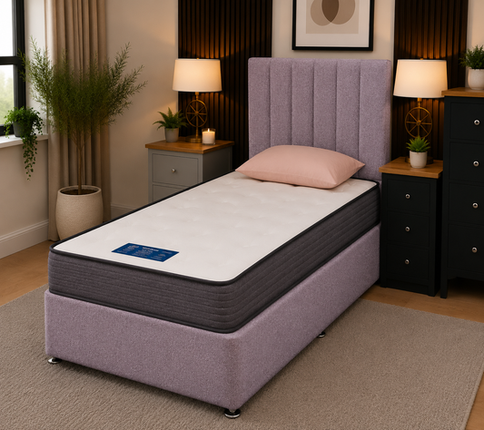 Divan Bedframe with Vertical Headboard No.23