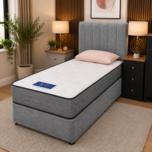 Divan Bedframe with Vertical Headboard No.7