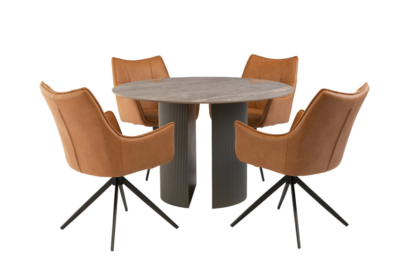 Luca Grey Stone 1.2m Round Dining Table
