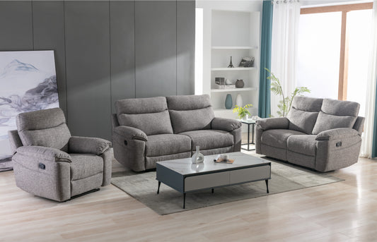 Dunluce Recliner Sofas - Dark Grey Fabric