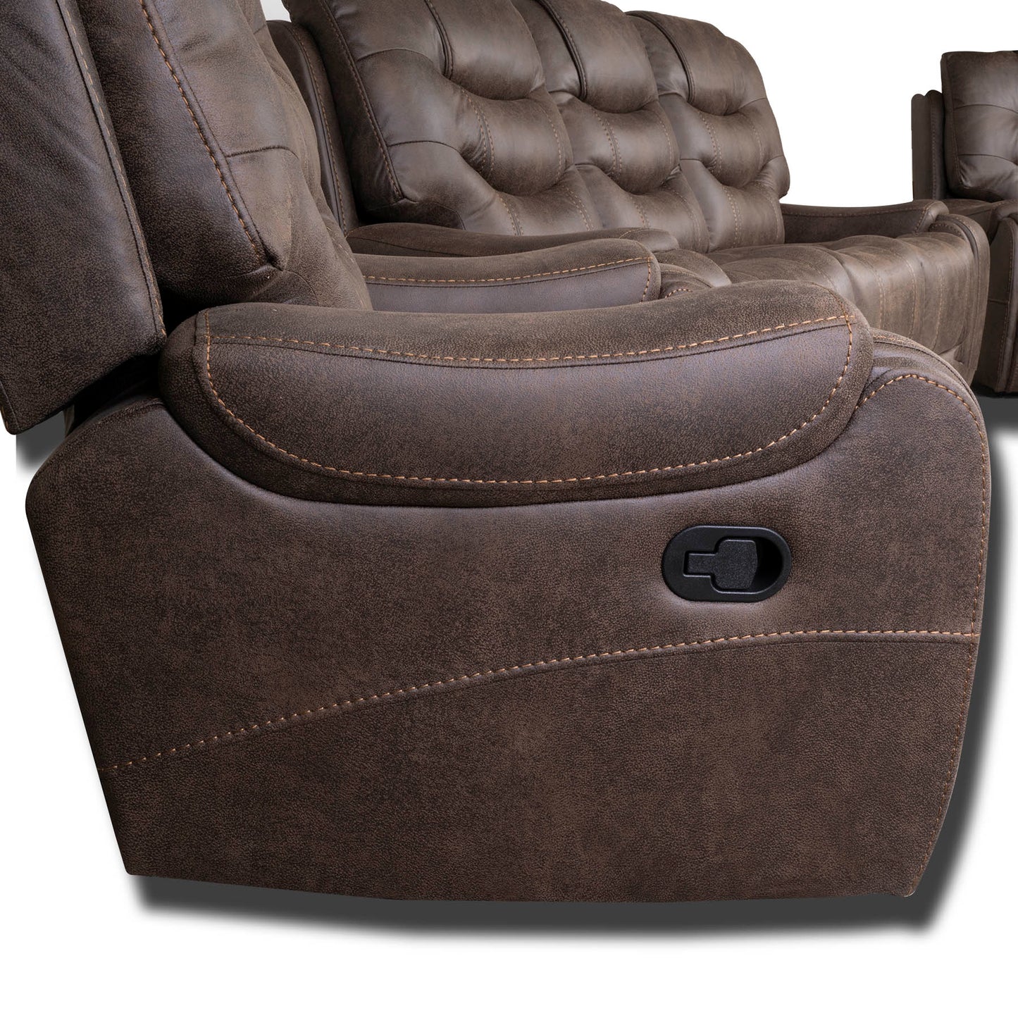 Dexter Recliner Sofas - Brown Fabric