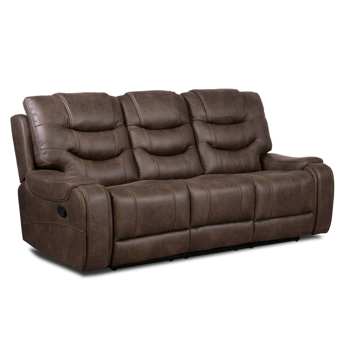 Dexter Recliner Sofas - Brown Fabric