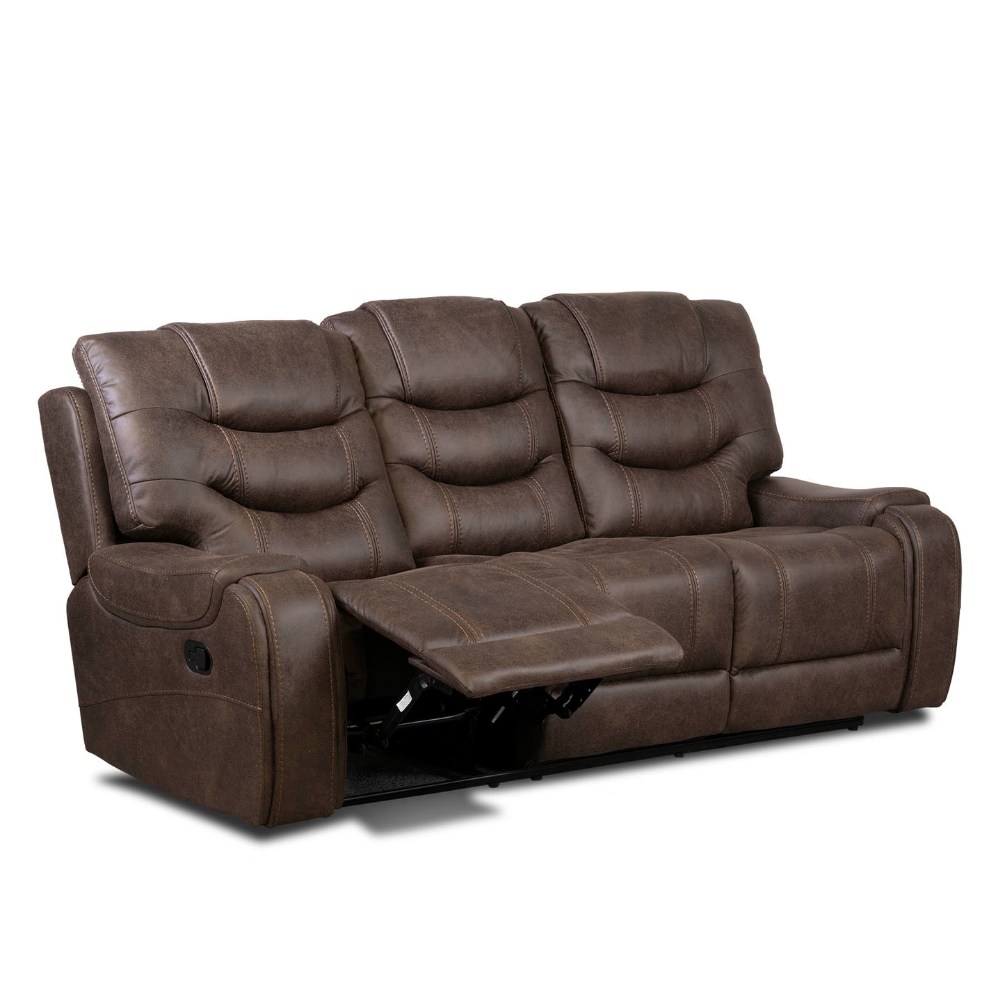 Dexter Recliner Sofas - Brown Fabric