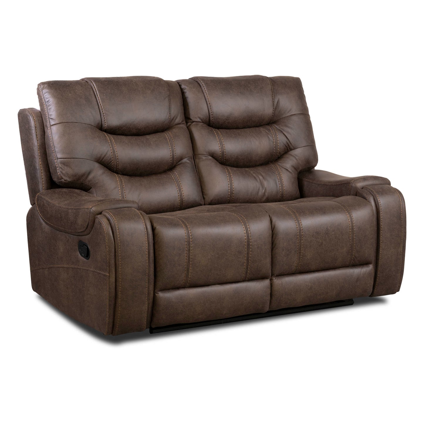 Dexter Recliner Sofas - Brown Fabric