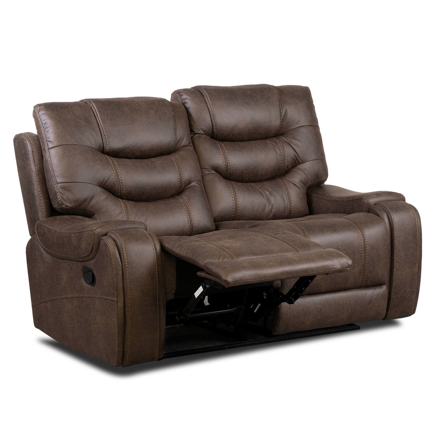 Dexter Recliner Sofas - Brown Fabric