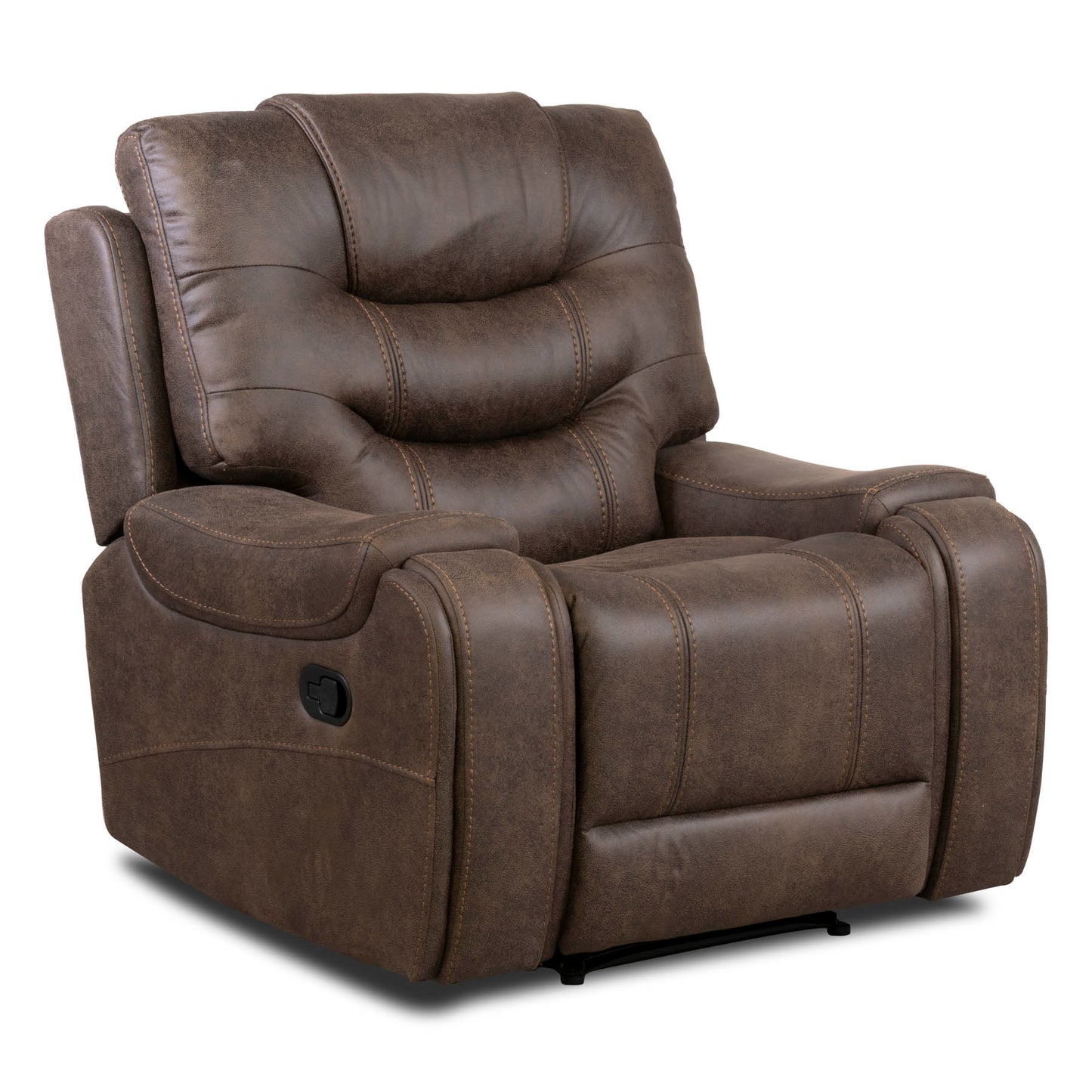 Dexter Recliner Sofas - Brown Fabric