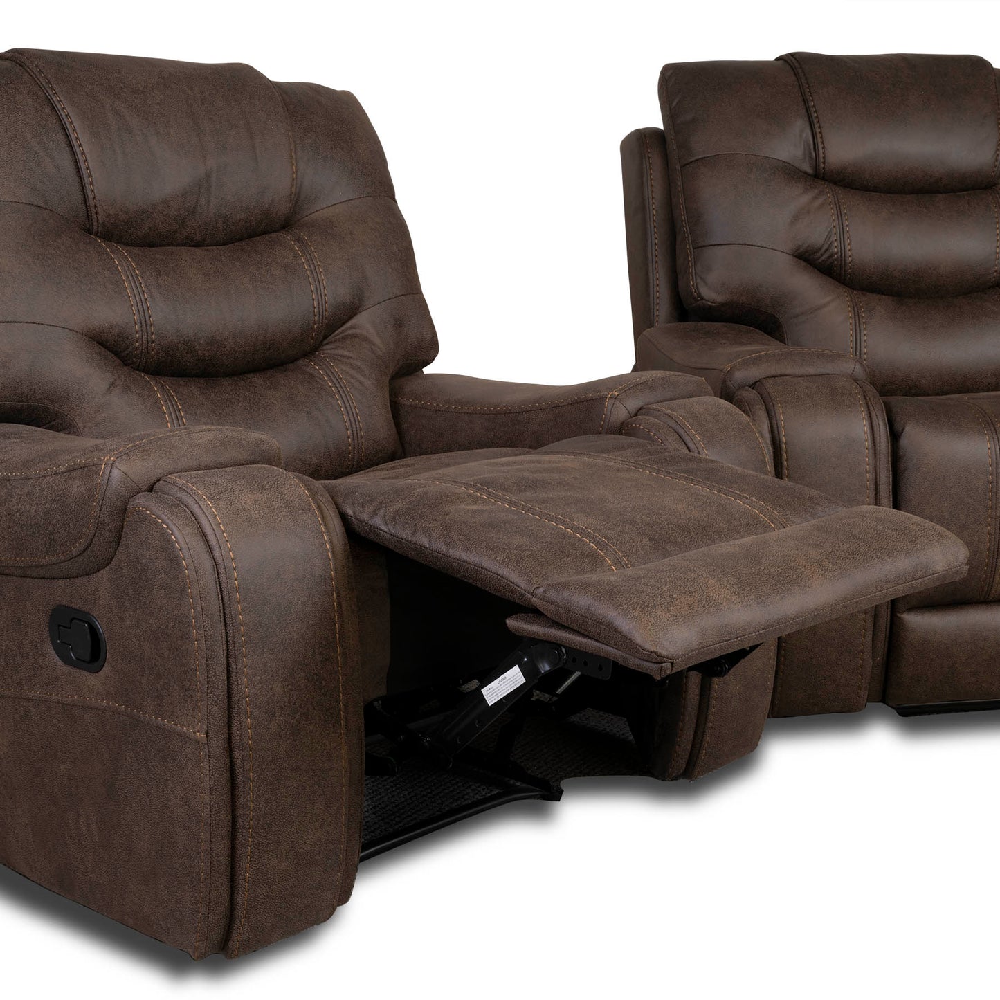 Dexter Recliner Sofas - Brown Fabric