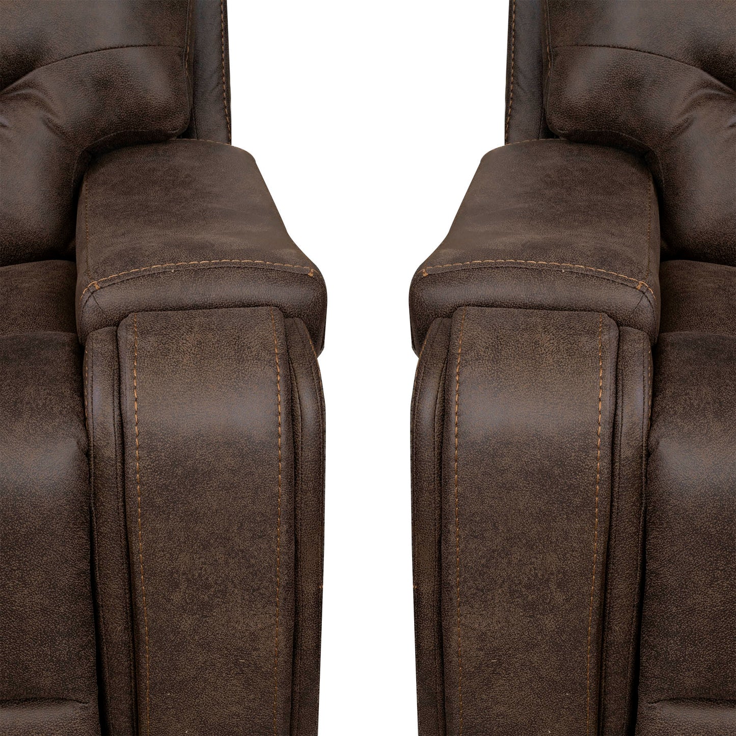 Dexter Recliner Sofas - Brown Fabric