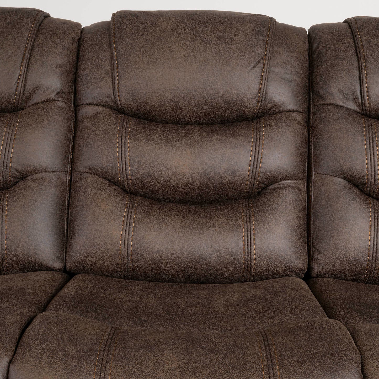 Dexter Recliner Sofas - Brown Fabric