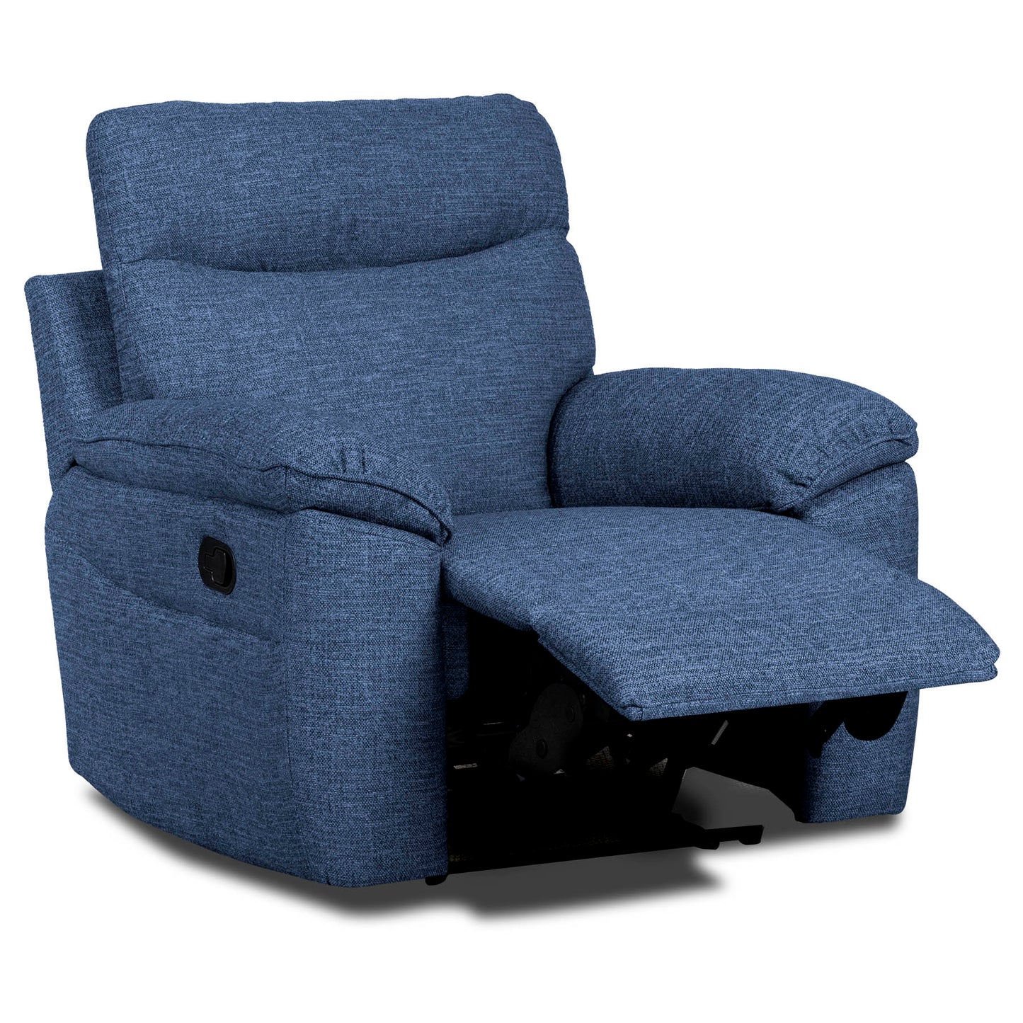 Dunluce Recliner Sofas - Dark Blue Fabric