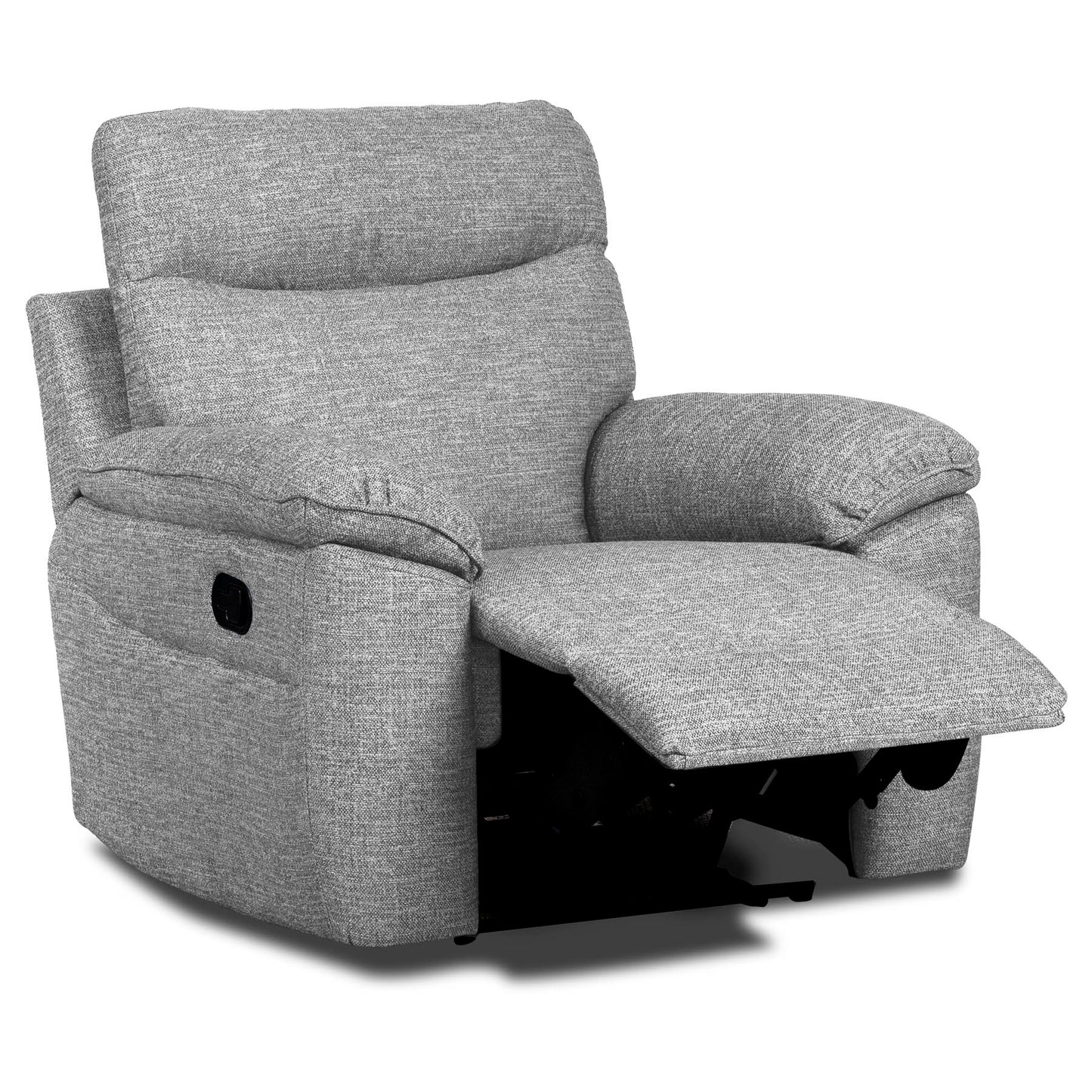 Dunluce Recliner Sofas - Light Grey Fabric