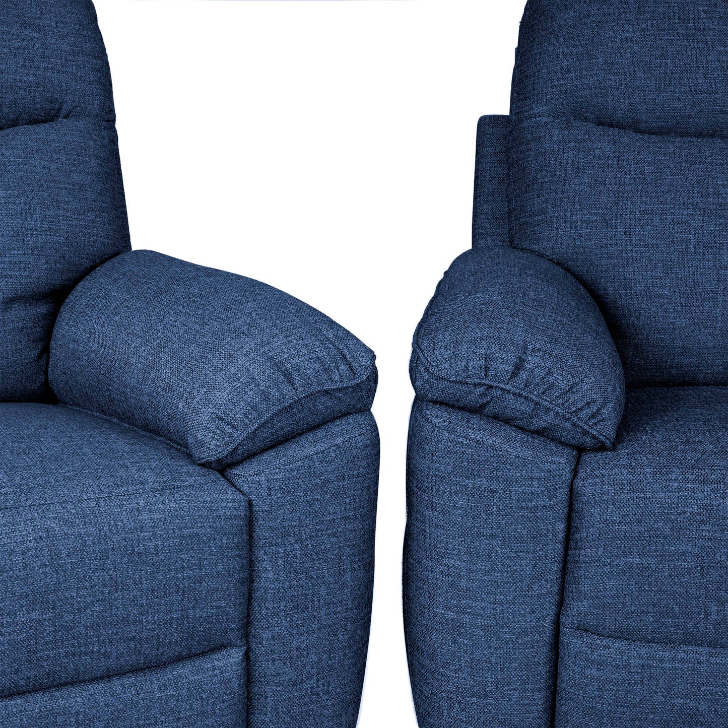 Dunluce Recliner Sofas - Dark Blue Fabric