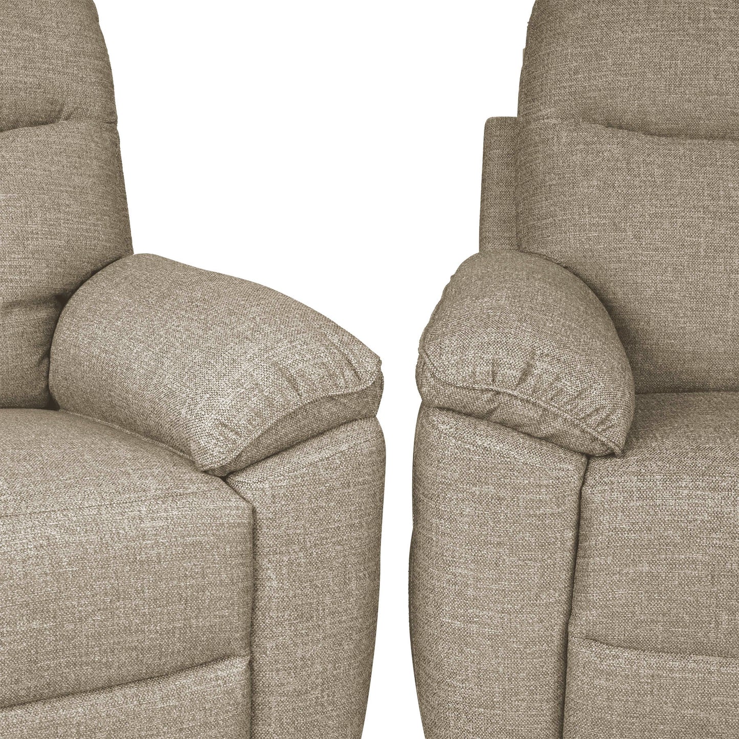 Dunluce Recliner Sofas - Oatmeal Fabric