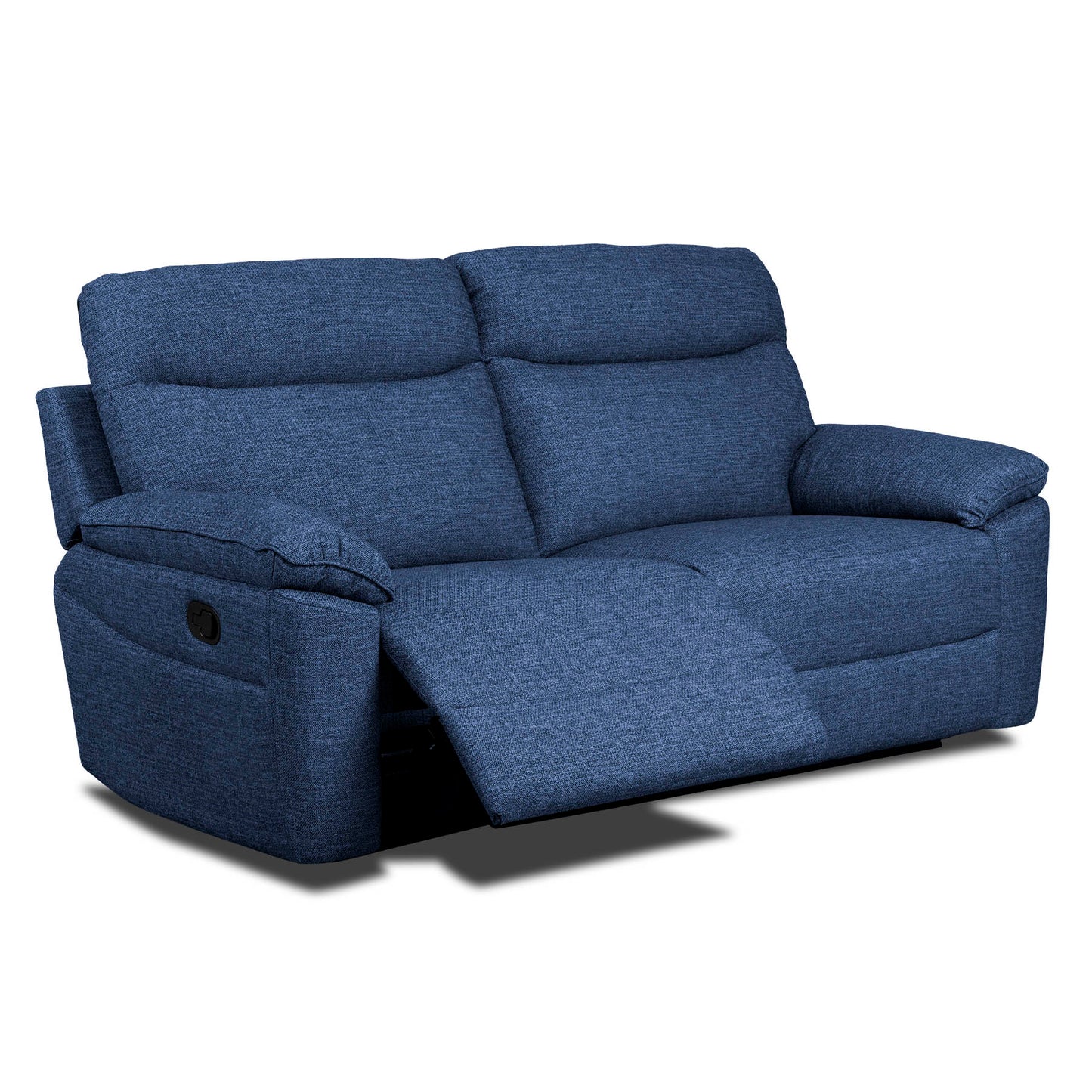 Dunluce Recliner Sofas - Dark Blue Fabric
