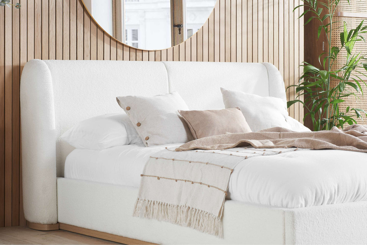 Eden Bouclé Fabric Bed