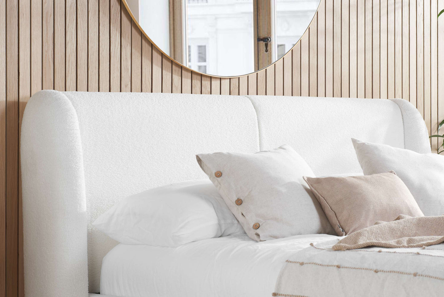 Eden Bouclé Fabric Bed