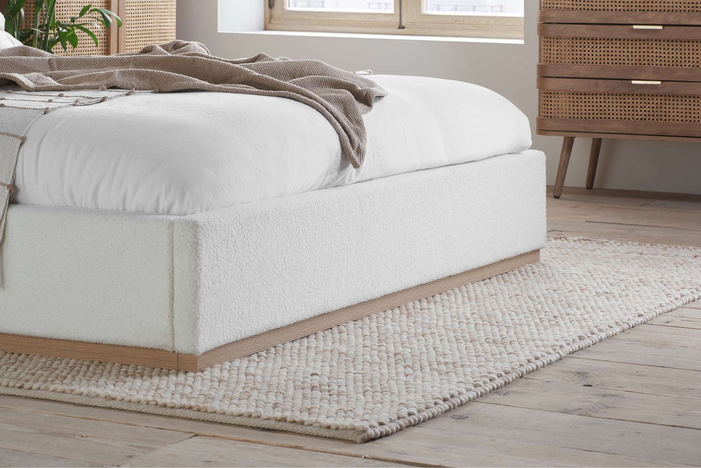 Eden Bouclé Fabric Bed