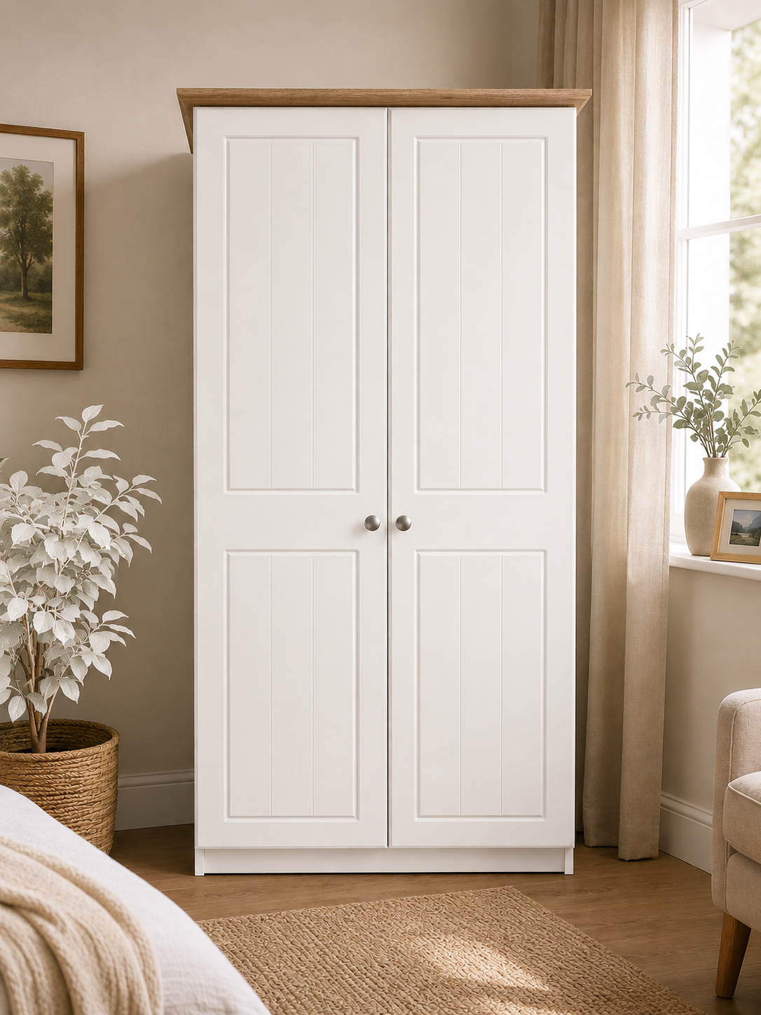 Millwood White Two Door Wardrobe