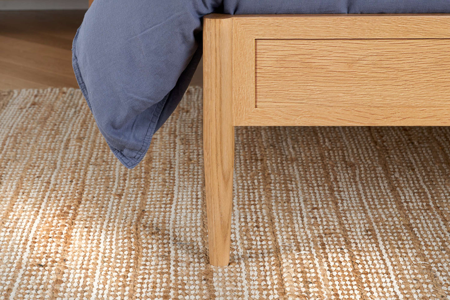 Elina Rattan Headboard Wooden Bed