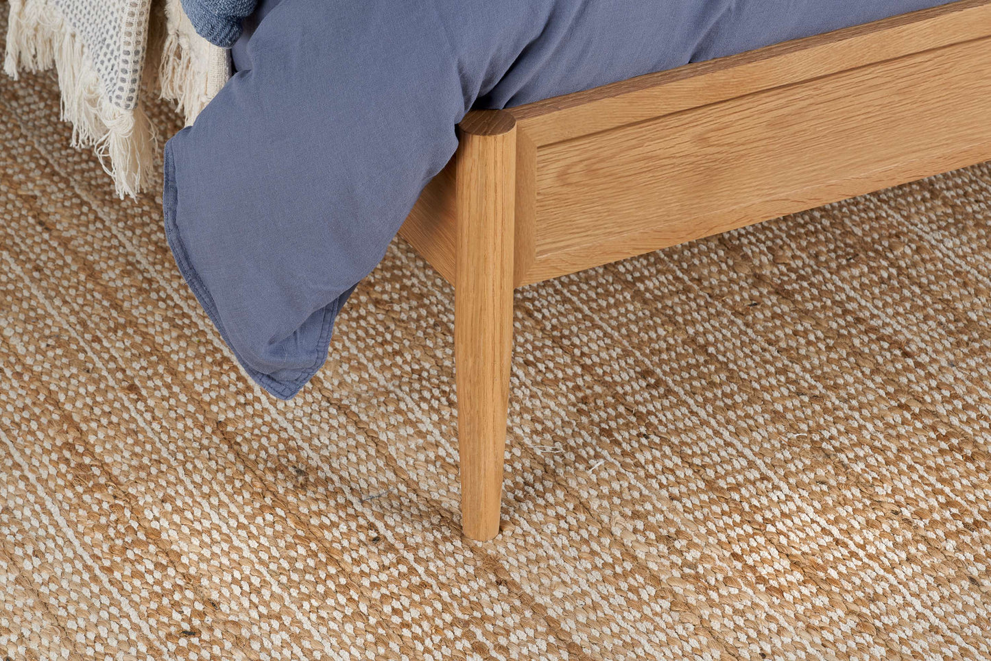 Elina Rattan Headboard Wooden Bed