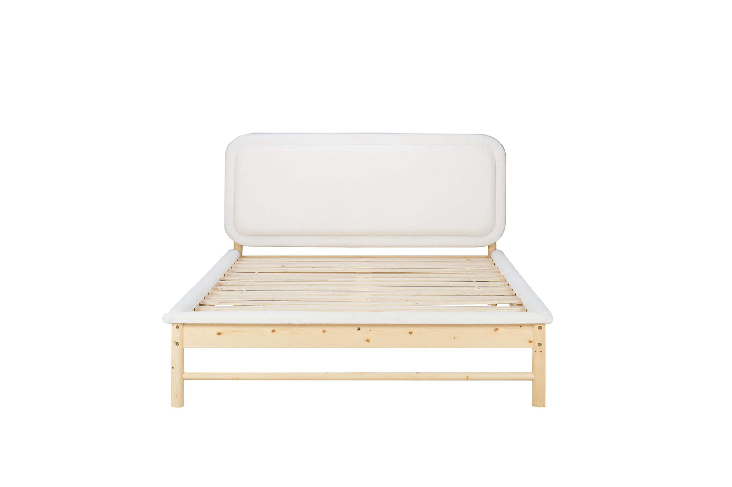 Emmi Bouclé Fabric Wooden Bed