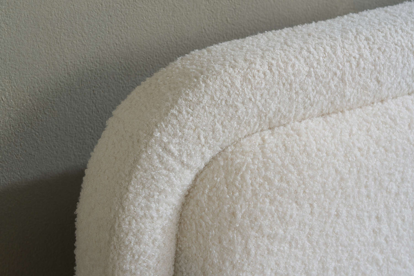 Emmi Bouclé Fabric Wooden Bed