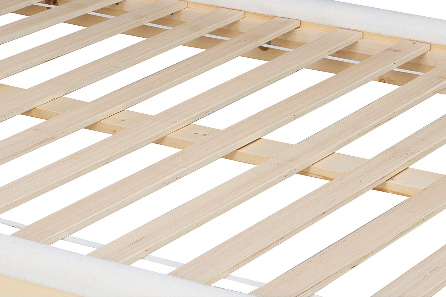 Emmi Bouclé Fabric Wooden Bed