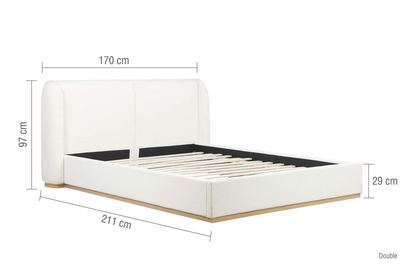 Eden Bouclé Fabric Bed