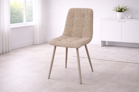 Milano Natural Yarn Fabric Dining Chair