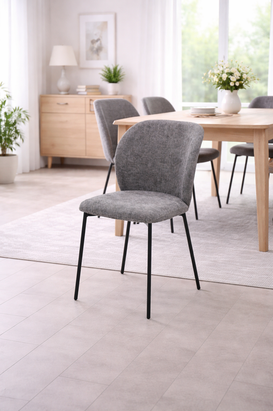 Nero Grey Fabric Dining Chair