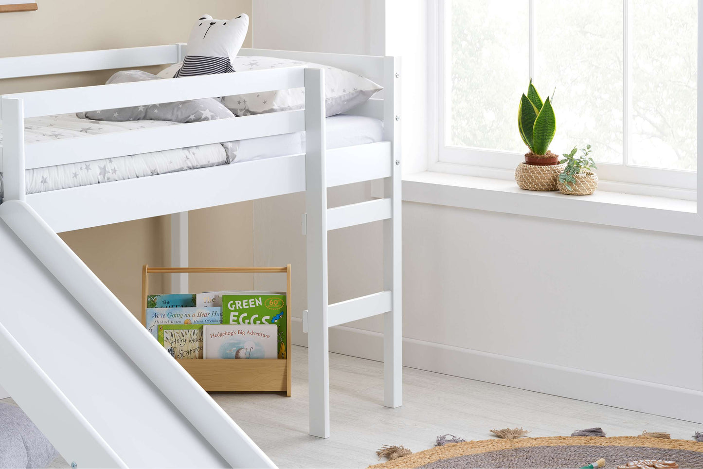 Frankie White Midi Sleeper With Slide