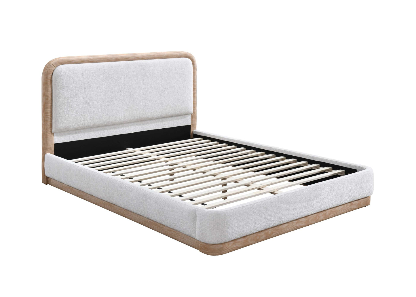 Girona Off White Fabric Bed