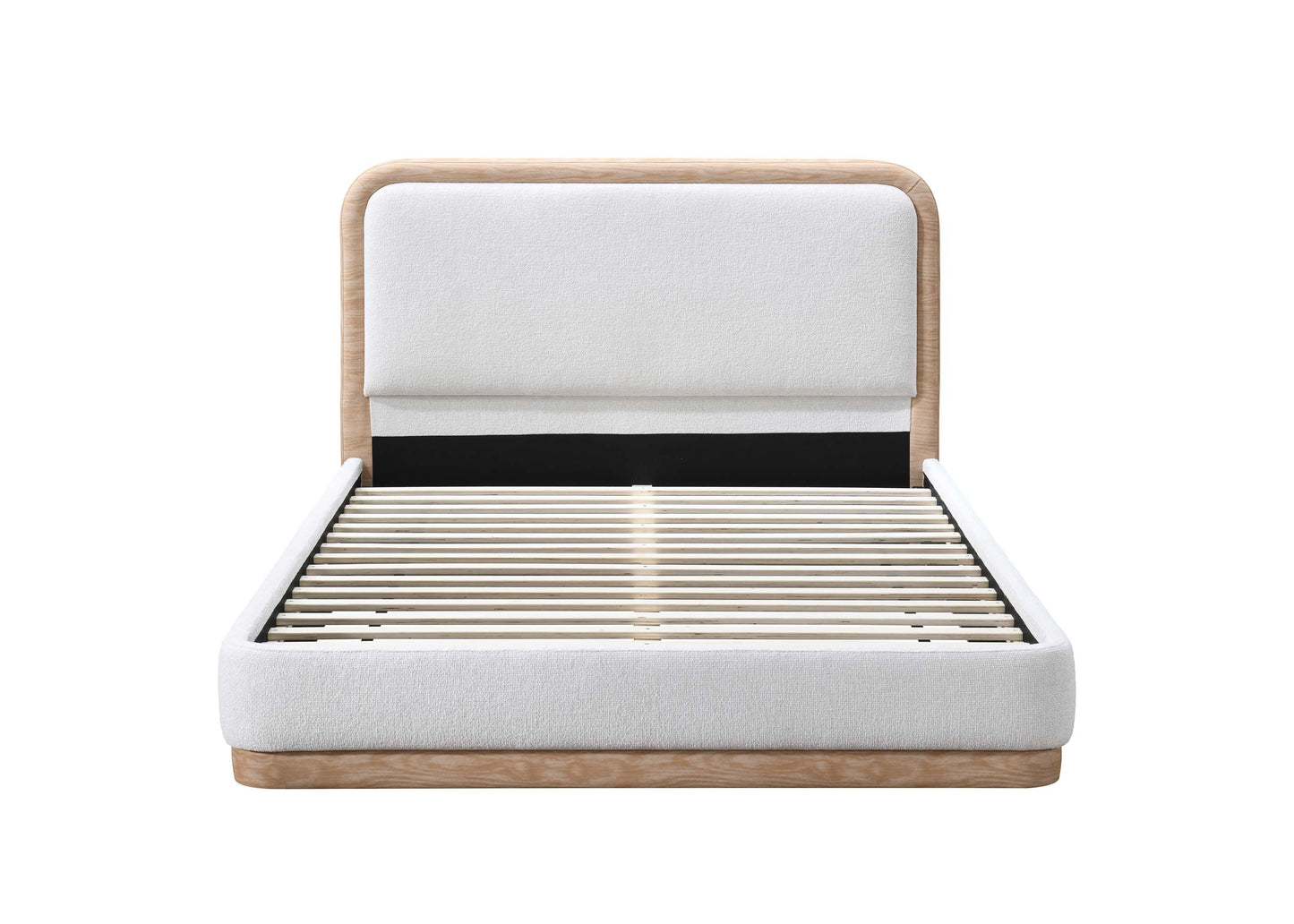 Girona Off White Fabric Bed