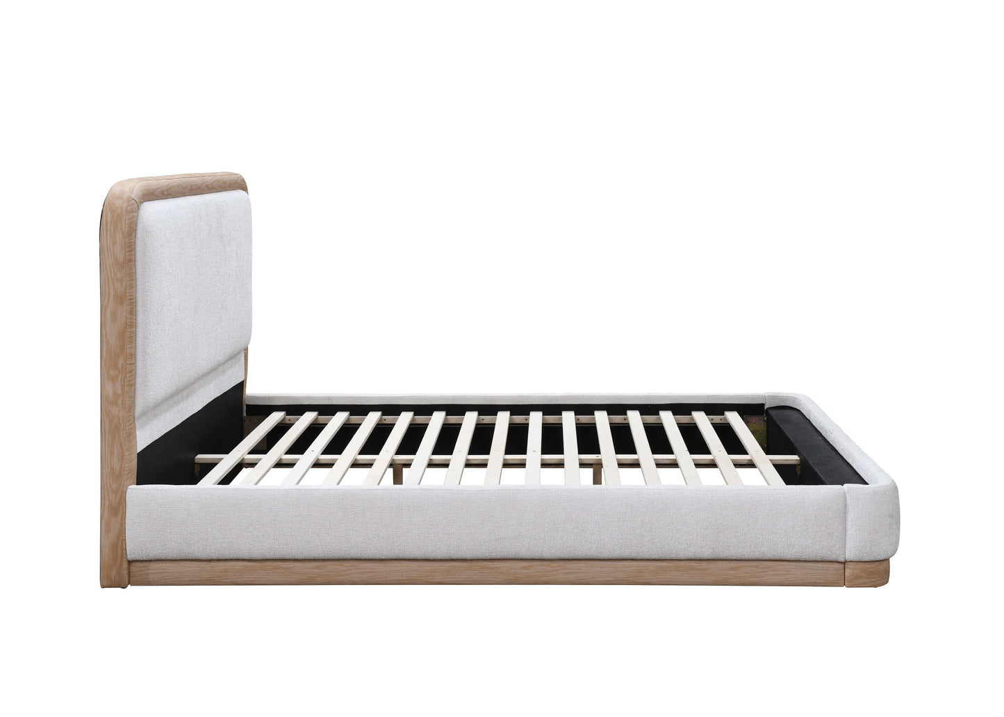 Girona Off White Fabric Bed