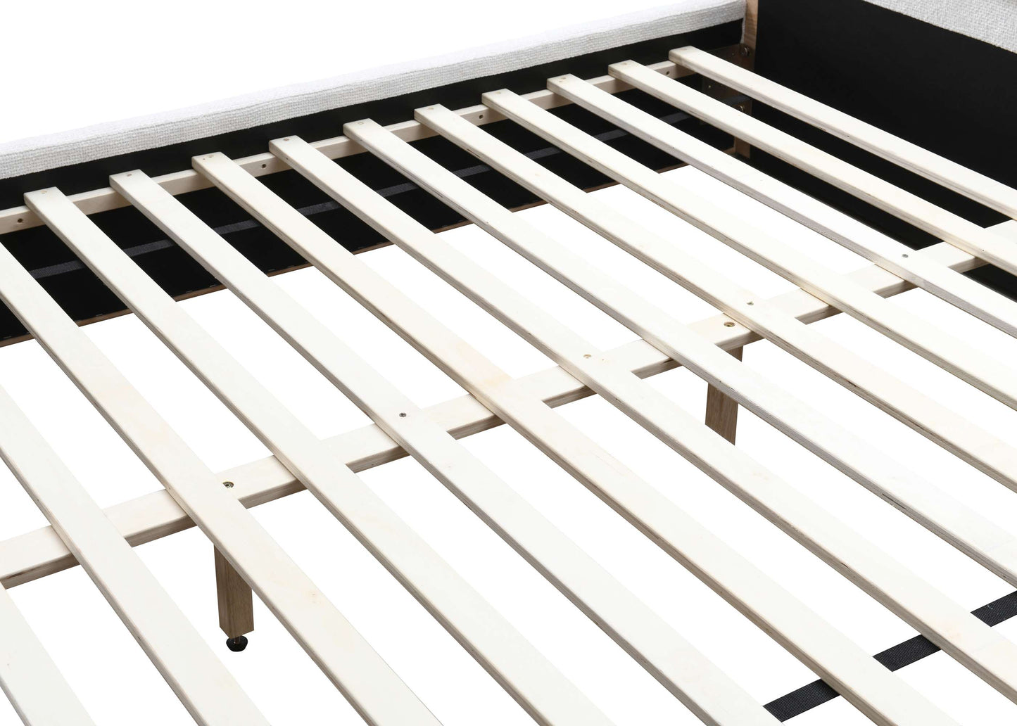 Girona Off White Fabric Bed