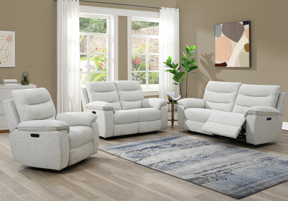 Girona Power Reclining Sofas - Cream Fabric