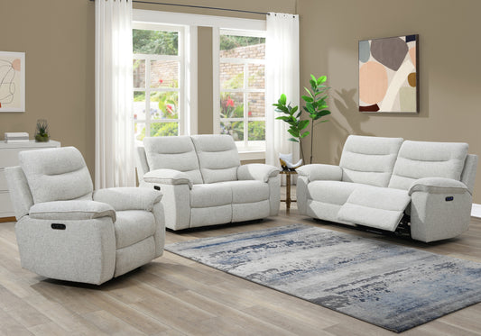 Girona Power Reclining Sofas - Cream Fabric