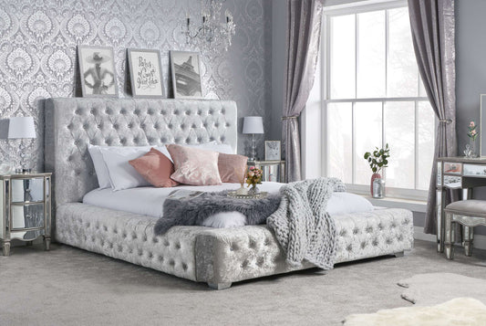 Grande Grey Fabric Bed